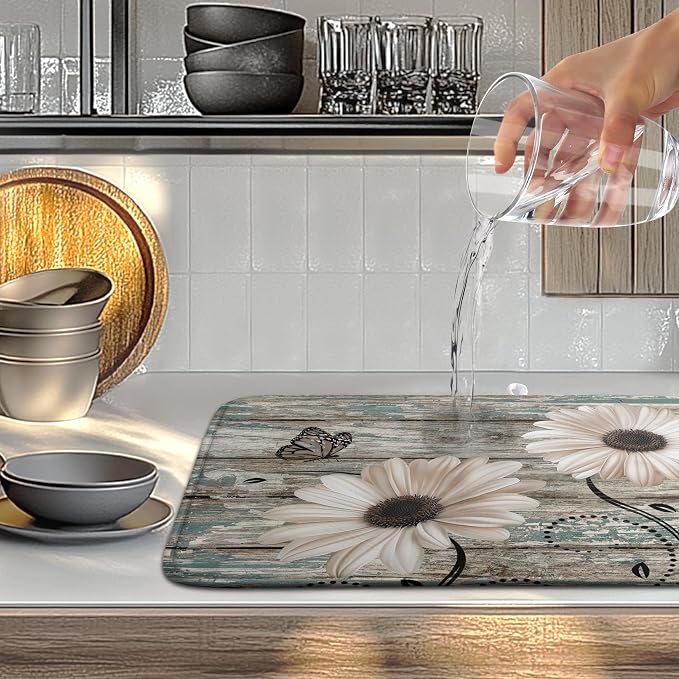Summer Sunflower Vintage Dish Drying Mats - Image 6