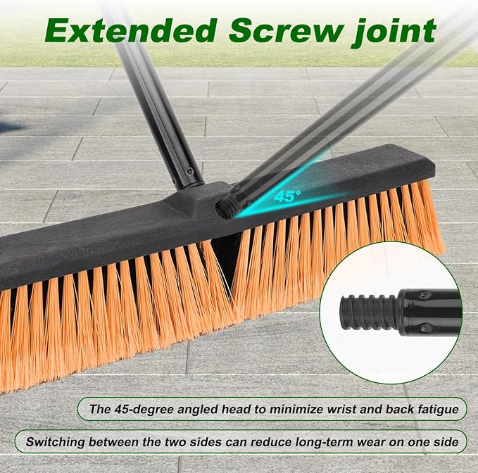 18 Inches Push Broom Outdoor- Heavy Duty Commercial Broom - Image 5