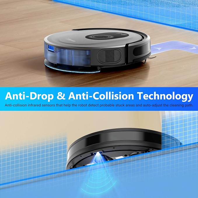 Tikom Robot Vacuum and Mop Combo, 5000Pa Robotic Vacuum Cleaner, 150 Min Max - Image 5