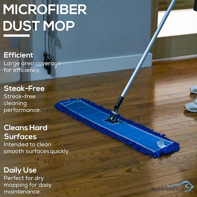 KLEEN HANDLER 36 Inch Microfiber Dust Mop, Large Washable Commercial Mop Head - Image 4