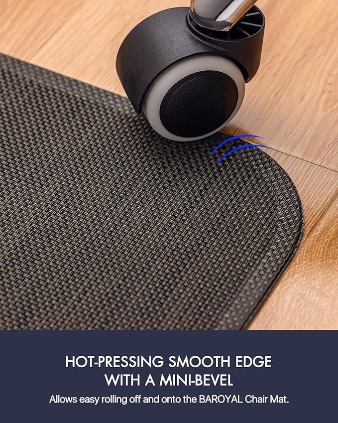 Office Chair Mat for Hardwood Floor Under Desk Computer Rolling Chair Mat for Wood/Tile Floor Non-Slip Heavy Duty Desk Rug PVC Plastic Hard Floor Protector 30"x 48" (Espresso)