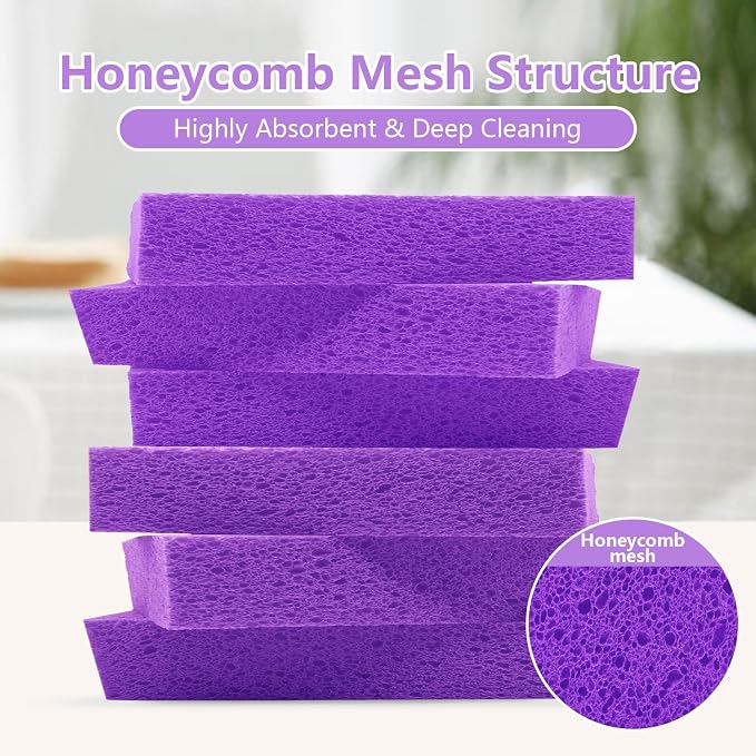 Cellulose Sponges, Large Size 4" x 6" x 1" - Image 3