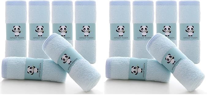 HIPHOP PANDA Baby Washcloths, Rayon Made from Bamboo by HIPHOPPANDA