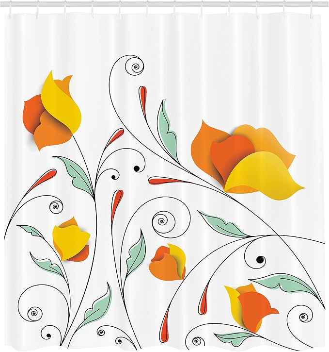 Ambesonne Floral Shower Curtain, Bouquet - Image 2