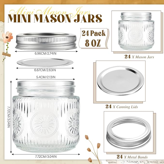 Mason Jars 8 oz - Image 2