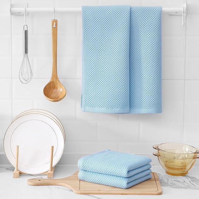 Kitinjoy 100% Cotton Waffle Weave Kitchen Hand Towels - Image 6