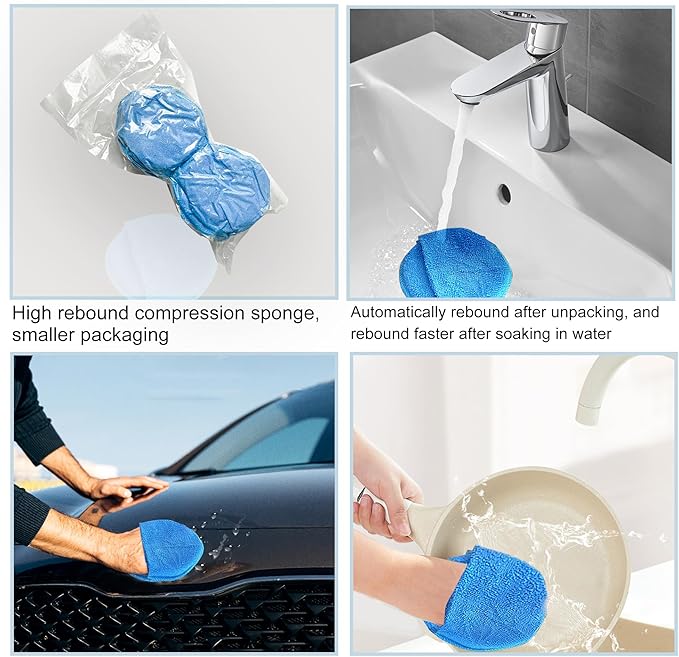 Microfiber Wax Applicator, AutoCare Ultra-Soft Microfiber Wax Applicator Pads - Image 2