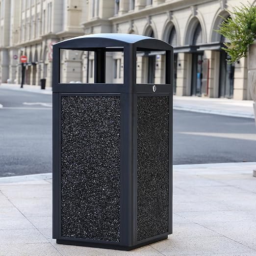 Commercial Metal Outdoor Trash Can by CrazyAnt