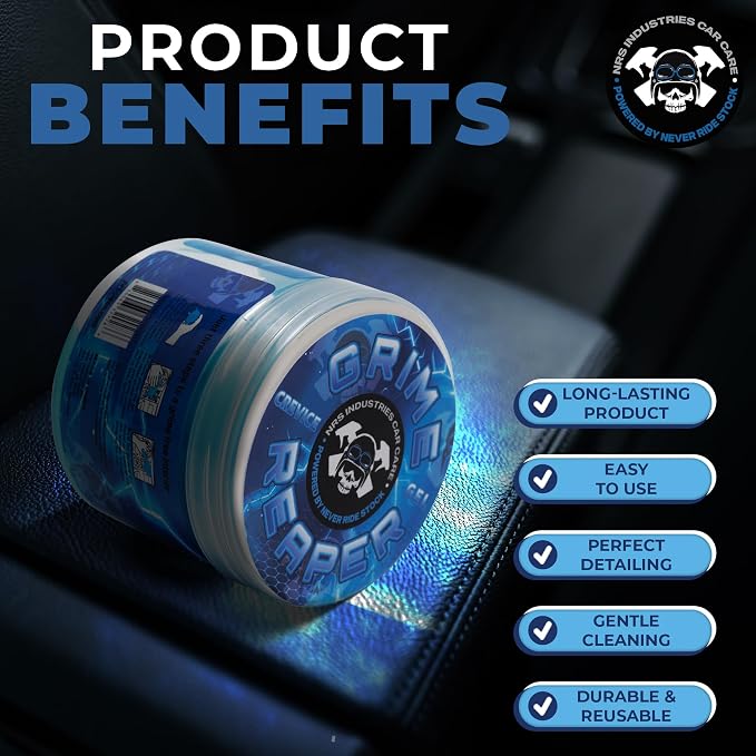 2 Pack Grime Reaper Cleaning Gel | Clean Slime Putty | Auto Detailing | Car - Image 5