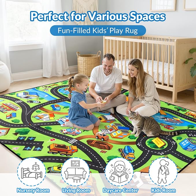 Kids Rug, 3x5 Ft City Farm Play Rug - Image 6