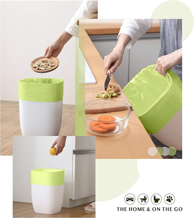 FORID 2.6 Gallon Compostable Garbage Bags, 5 Rolls – Green, Unscented Trash Bags - Image 5