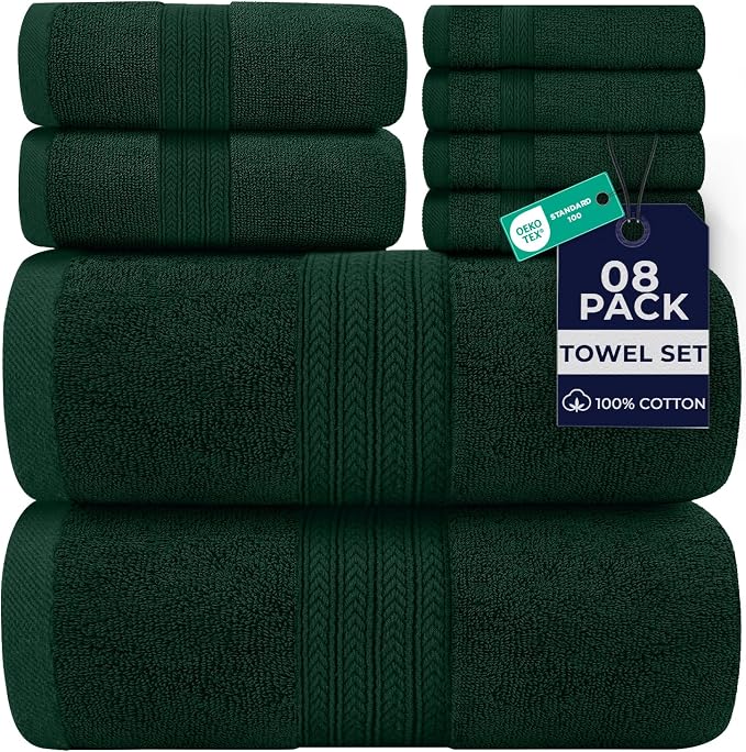 DAN RIVER 8 PC Luxury Bath Towels by DanRiver