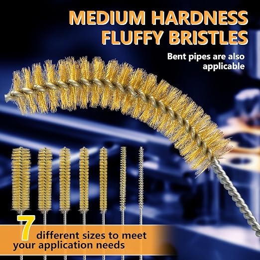 14pcs Brass Wire Brush Stainless Steel Wire Brushes Bottle Brush Set, Tube - Image 4