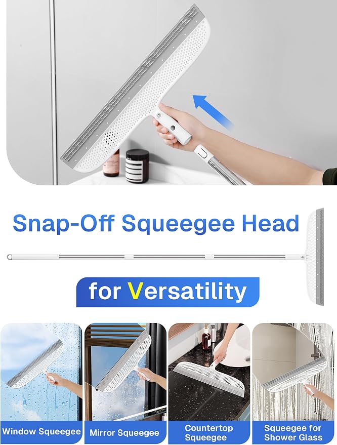 Silicone Floor Squeegee, 180° Rotating Air Broom, Squeegee - Image 5