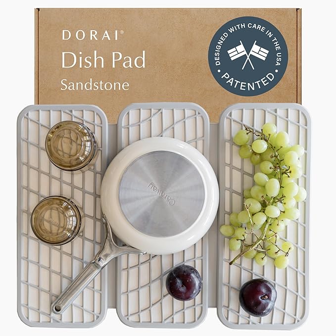Dorai Home Dish Pad – Quick-Dry Diatomite Stone Drying Mat by DoraiHome