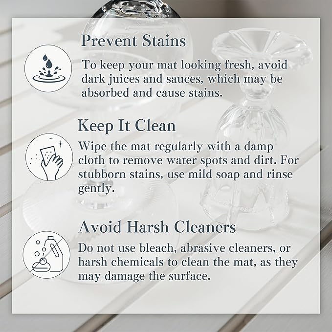 2pcs Stone Dish Drying Mat for Kitchen Counter, Quick-Dry Diatomaceous Earth - Image 5