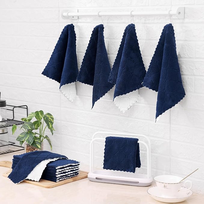 Mordimy 12 Pack Kitchen Cloths Dish Towels, Super Soft and Absorbent Dish Cloths - Image 7
