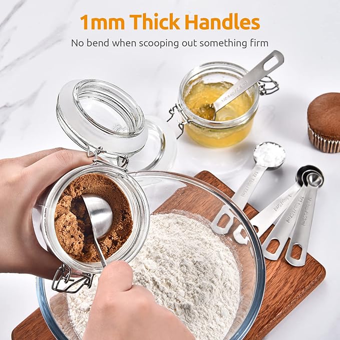 Measuring Spoons: U-Taste 18/8 Stainless Steel Measuring Spoons Set of 8 Piece: - Image 5