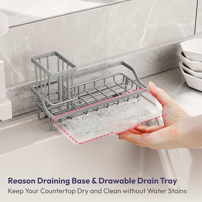 SWTYMIKI Sink Caddy Sponge Holder - Image 4