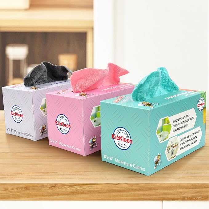 Microfiber Cleaning Cloth, Lint-Free Shop Towels Reusable, Bulk Rags in a Box - Image 6