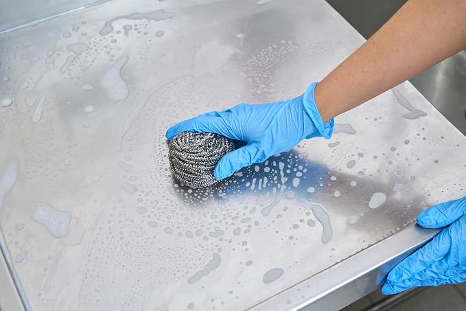 Spontex Specialist Stainless Steel Scourers | XL | Tough Metal Scourers - Image 5