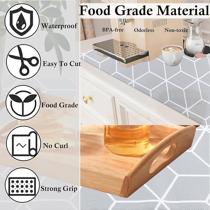 Shelf Drawer Liner Non Slip 12 Inch Wide X 20 Ft Non Adhesive Kitchen Cabinet - Image 3