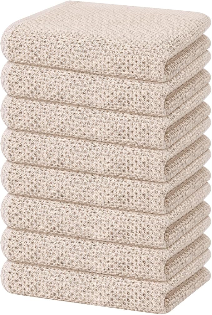 Homaxy 100% Cotton Waffle Weave Kitchen Dish Towels, Ultra Soft Absorbent Quick by Homaxy
