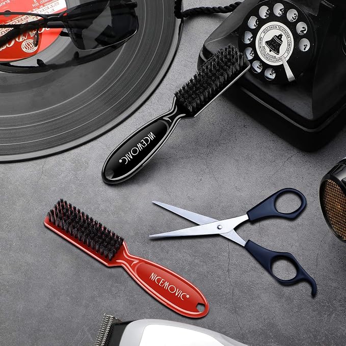 NICEMOVIC Barber Clipper Cleaning Brushes, Anti-Slip Handle Mini Brush Bulk Set - Image 5