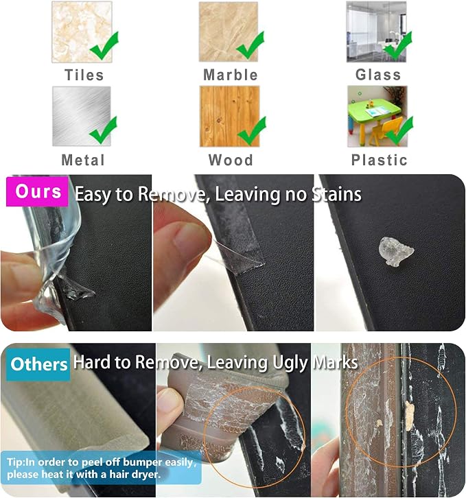Edge Protector 100% Silicone, Baby Proofing Clear Table Corners Guards - Image 5