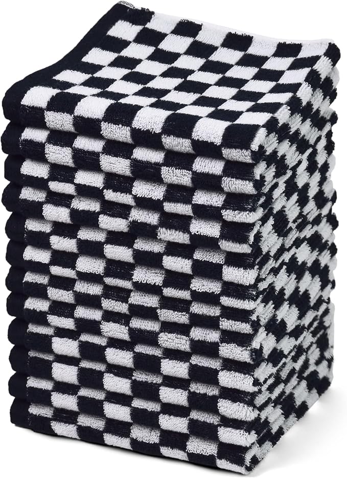 Jacquotha Washcloths 12 Pack Checkered by Jacquotha