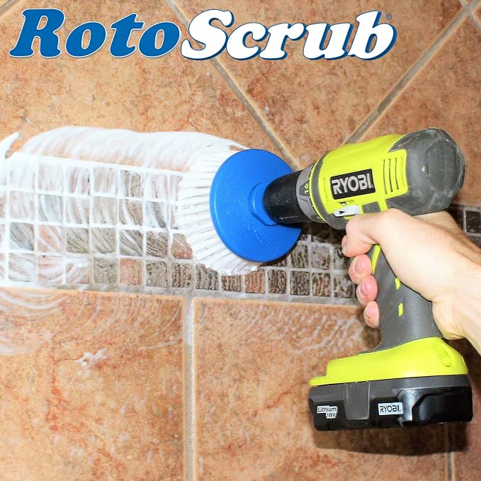 RotoScrub Multi-Purpose Drill Brush Attachment, Medium Bristle - Image 3