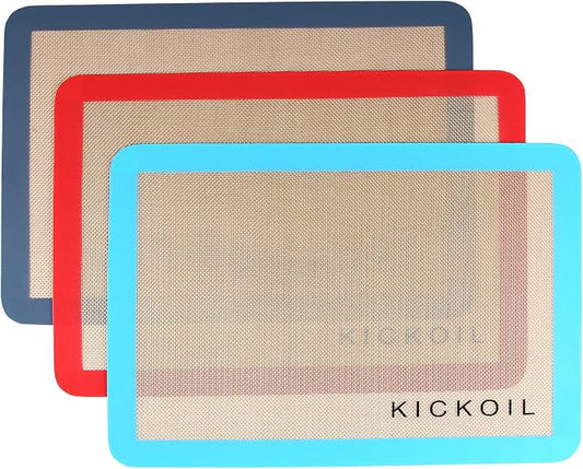Silicone Baking Mat Set of 3 Non-Stick Baking Sheet by KICKOIL