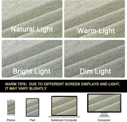 PrinceDeco 100% Blackout Curtains for Bedroom 64 Inches Long Thermal Insulated Textured Blackout Curtains 2 Panels Set Grommet Room Darkening Curtains for Bedroom Living Room(42x64 inch,Sage)