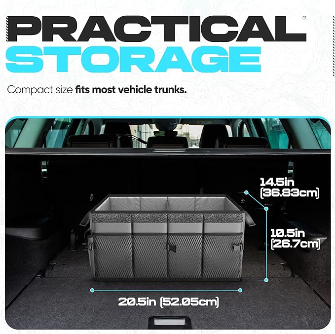 FORTEM Trunk Organizer For SUV Car Trunk Organizer, Foldable Storage, Car - Image 4