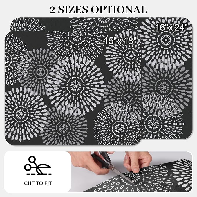 LuxStep Dish Drying Mat Super Absorbent Kitchen Counter Mat Rubber Backing - Image 2