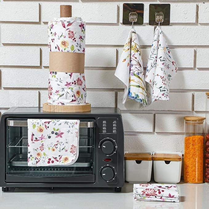 36 Pack Reusable Cleaning Cloths Washable Cotton Kitchen Dish Towels - Image 4