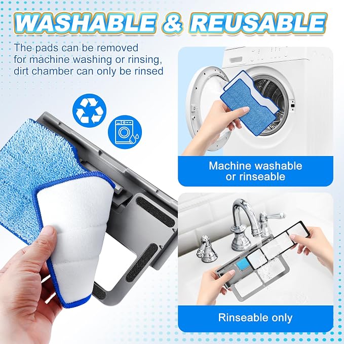 KEEPOW Reusable Mop Replacement Pads Compatible - Image 3