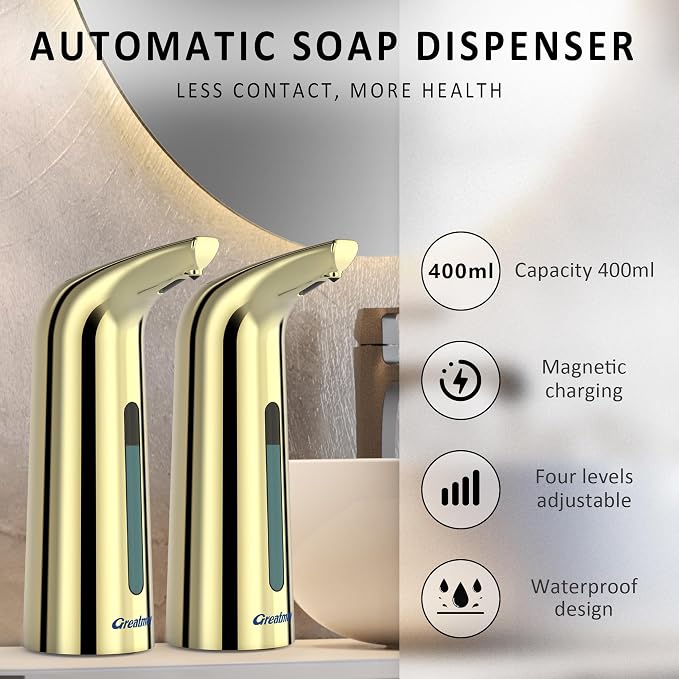 Convenient Automatic Soap Dispenser, 4 Adjustable Levels Touchless Hand - Image 2
