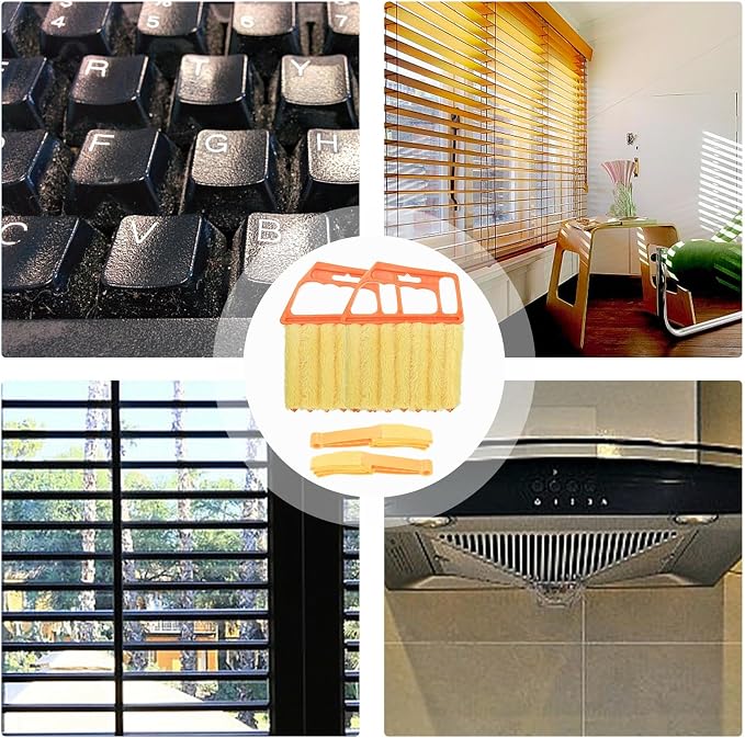 4pcs Window Venetian Blind Cleaner Duster Tool, Include 2pcs 7 Finger Blind - Image 4