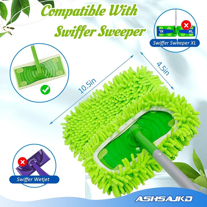 4Pcs for Swiffer Reusable Dry Sweeping Cloths Microfiber Wet Mop Pads Compatible - Image 2