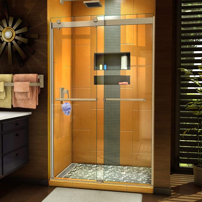 DreamLine Sapphire 44-48 in. W x 76 in. H Semi-Frameless Bypass Shower Door in by DreamLine