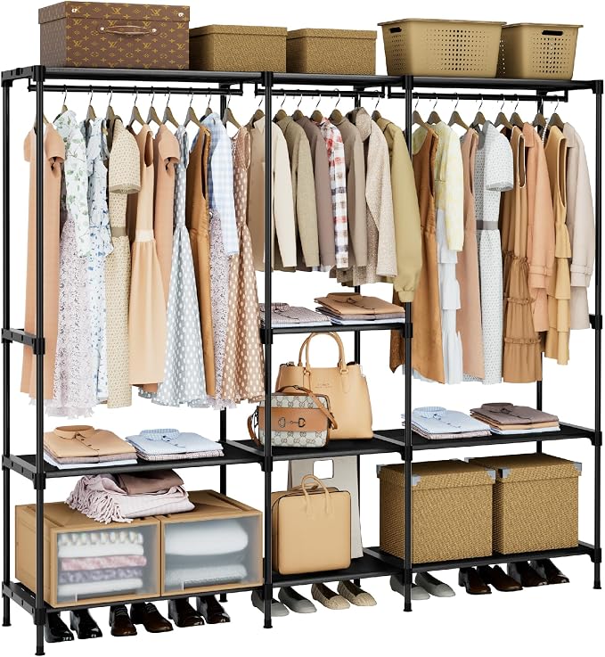 Clothes Rack, Portable Closet, 71.7 Inch Large Capacity Wardrobe Closet by Unknown