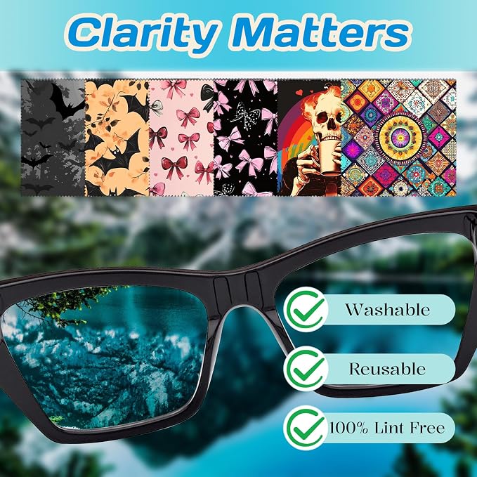 6 PCS Glasses Cleaning Cloth Eyeglass Lens Cleaning Cloth Eyeglasses Wipes - Image 3
