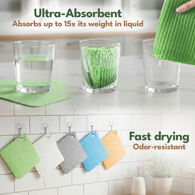 10 Pack Cellulose Swedish Dishcloths - Image 2