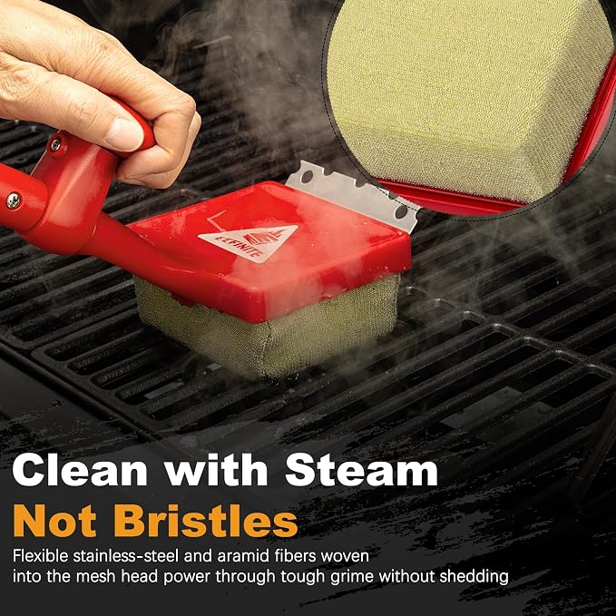 BBQ Grill Cleaner Brush, EEFINITE Steam Grill Brush - Image 3