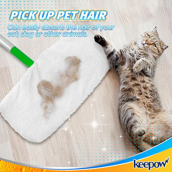 KEEPOW Reusable Dry Sweeping/Wet Mopping Cloths Compatible - Image 9