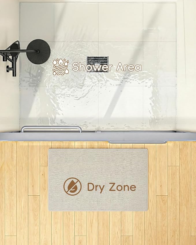 Shower Door 56-60'' W x 72'' H Semi-Frameless & Double Sliding, 1/4 inch - Image 4