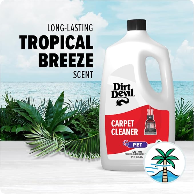Dirt Devil Pet Carpet Cleaner Solution, 64 oz., Tropical Breeze Scent, Carpet - Image 5