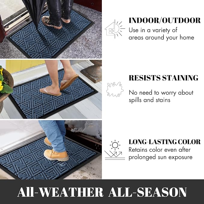 Yimobra Outdoor Mats for Front Door 29.5x17, All-Weather Waterproof Non-Slip - Image 4
