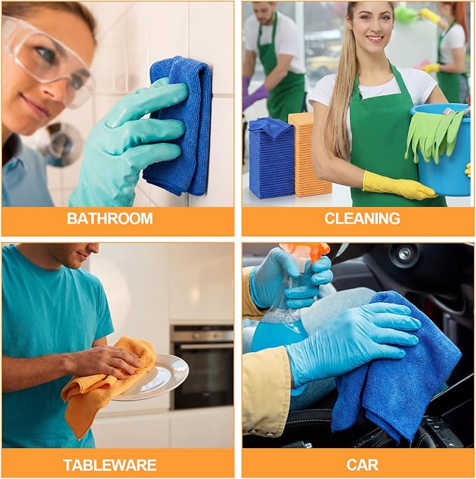 Nuenen 60 Pcs Microfiber Cleaning Cloths - Image 7